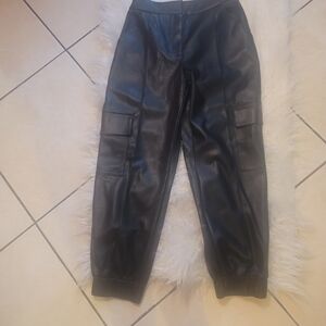 Express Black Faux Leather Pants